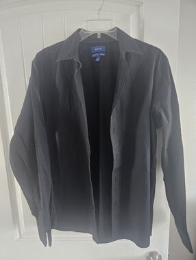 Apt. 9 Men's Black Lightweight Button-Up Shirt Size M